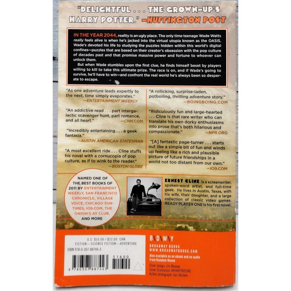 Ready Player One by Ernest Cline PaperBack! New York Times BestSeller! Fast Ship - Picture 2 of 2